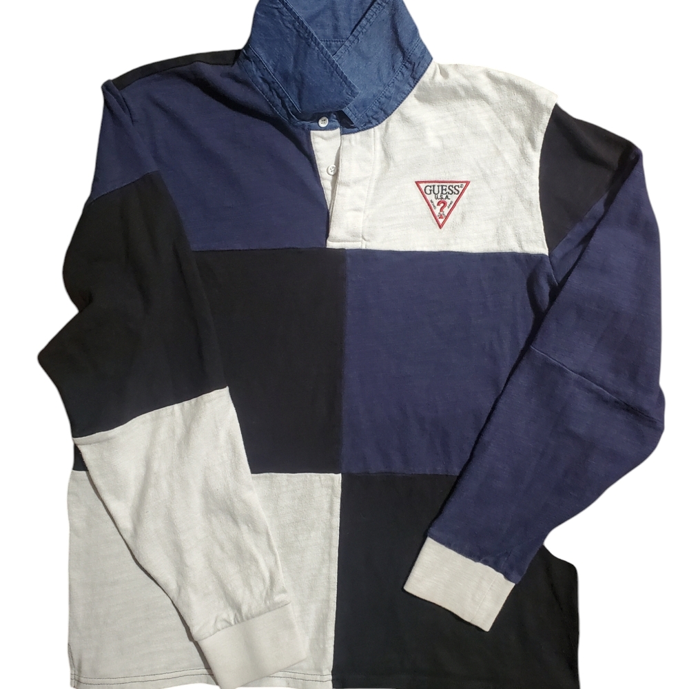Guess Colorblock Long Sleeve Shirt